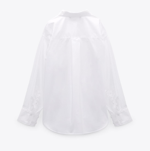ZARA POPLIN SHIRT WITH POCKET Bloggers favorite - Picture 2 of 4